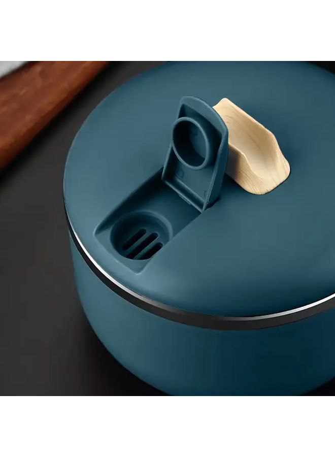 Blue 304 Stainless Steel Instant Noodle Bowl With Lid And Handle Portable Pot - Image 2