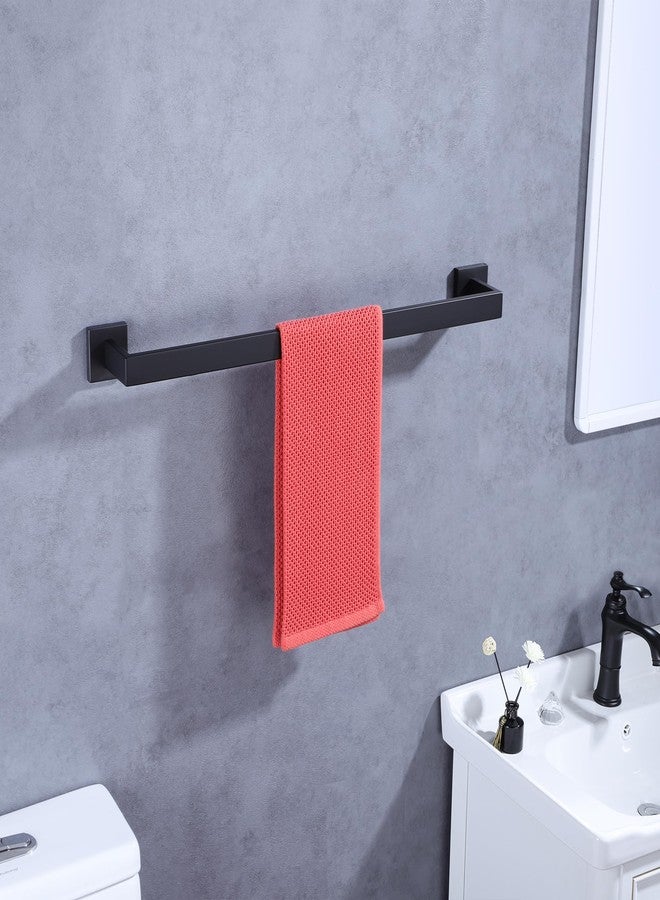 LANC 24 Inch Bath Towel Bar for Bathroom Wall Mounted, Matte Black Towel Hanger Square Towel Rack Stainless Steel Shower Towel Rail Towel Rod Kitchen Lavatory Hand Towel Holder, A8804MB-6P1 - Image 3