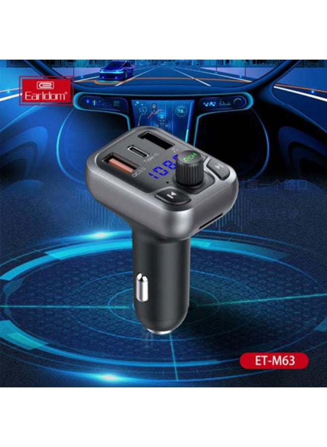 Earldom ET-M63 Bluetooth Open Listening FM Transmitter and Car Charger / Bluetooth MP3 & Car Charger - Image 1