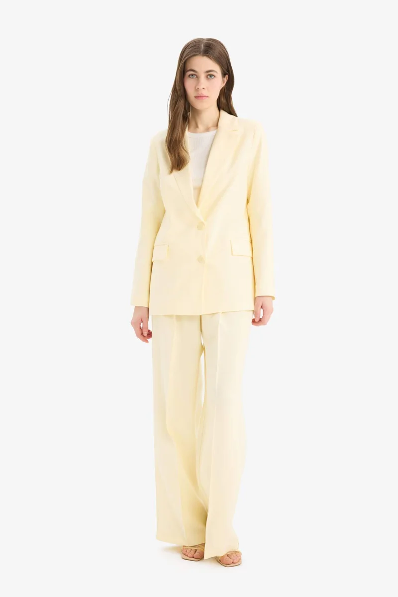 ديفاكتو Afra x Defacto Loose Fit Double Breasted Buttoned Blazer