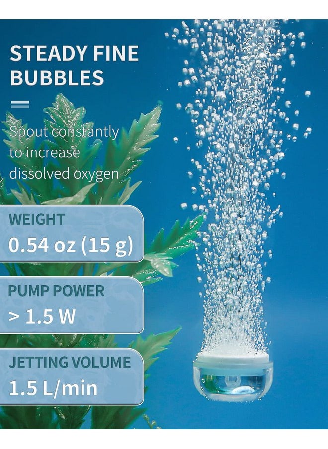 Pawfly Pawfly Aquarium Air Stone Disc, 0.9 Inch Tiny Fish Tank Air Stone Kit Ultra-High Dissolved Bubbler Airstone with Accessories for Aquarium Fish Tank and Small Bucket(Pump and Tubing Not Included)  - Image 2