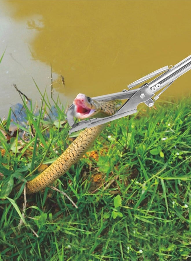 STL Pliers Shaped Tool for Snakes and Waste Reptile Clamp Silver Size 75 Cm - Image 4