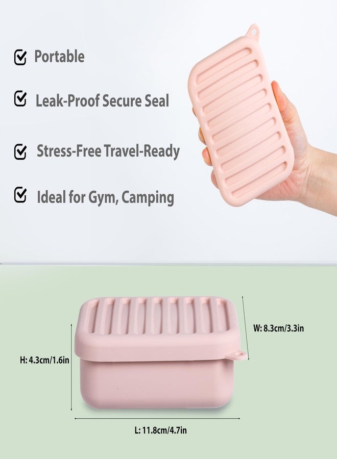MtBoi Portable Leakproof Travel Soap Case, Silicone Travel Soap Case, Compact Soap Holder with Drainage Layer, Travel Soap Holder for Camping, Gym, Outdoor (Coral-Red) - Image 5