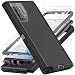 YKHJKLEC for Samsung Galaxy Note 10 Case ONLY NOT FIT Galaxy Note 10 Plus with 2Pcs Self Healing Flexible TPU Screen Protector Camera Lens Protector Military Grade BlackGrey - Image 2
