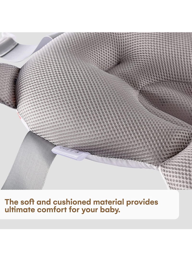 وسادة استحمام للأطفال، وسادة دعم قابلة للتعديل وغير قابلة للانزلاق للأطفال الرضع، سجادة مقعد حوض الاستحمام للمواليد/الأطفال (0-12 شهرًا) - Image 3