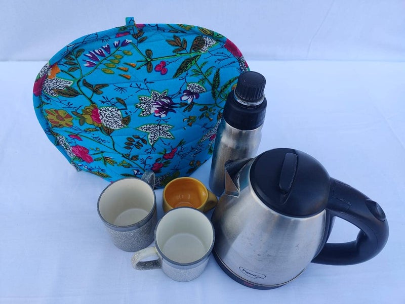 Malan Bai Mandala Tea Cozy Cover Hand Block Winter Tea Cozy Cotton Tea Kettle Warmer Pot Cover Hot Coffee Cover Handamde Kitchen Décor Brand: Malan Bai - Image 5
