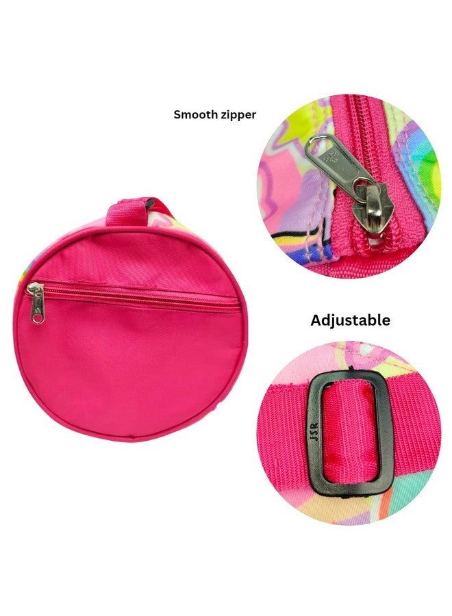 ANNACREATIONS Synthetic Fancy Cute Unicorn Duffle Bag Travel Gym Sports Gymnastics Dance Classes For Girls Pack Of 1 Pc (Style-2), 20 CM Pink - Image 4