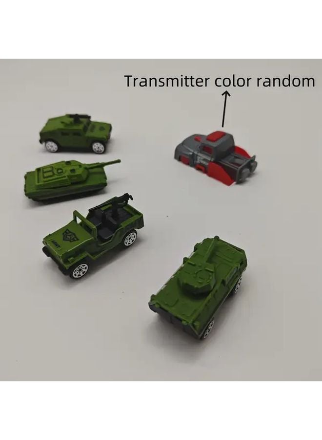 Green Armored Vehicle Toy Set 5pcs Construction Military Car For Boys - Image 1