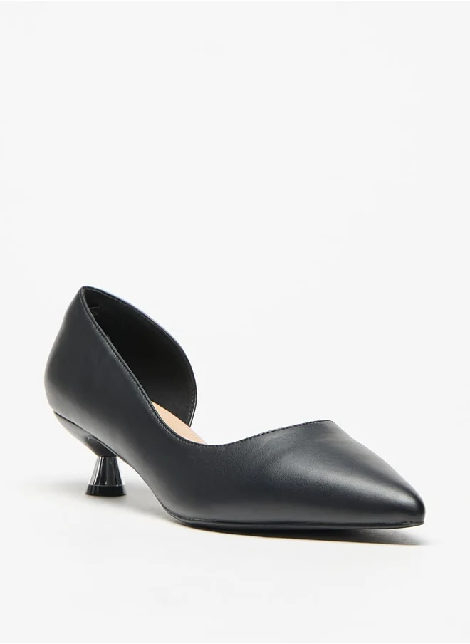 فلورا بيلا من شو إكسبرس Solid Slip-On Shoes with Kitten Heels