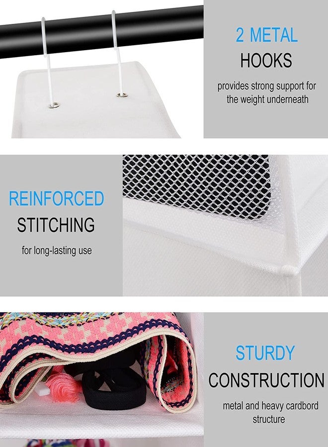 Libeder Hanging Shoe Organizer, 10-Shelf Closet Organizer with 6 Mesh Side Pockets - Image 5