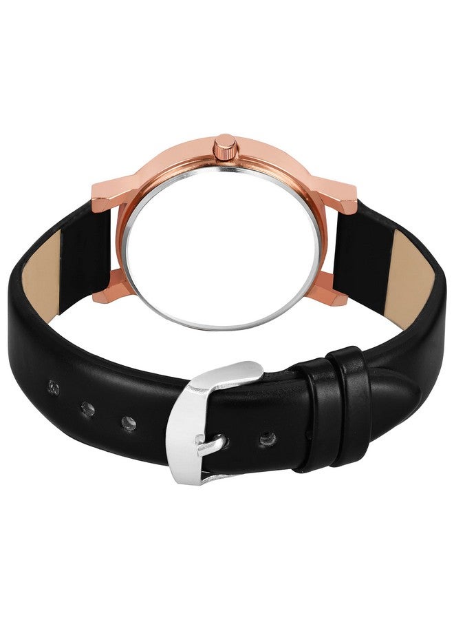 The Shopoholic Leather Analog Black Dial Watch For Womens And Girls - Image 2