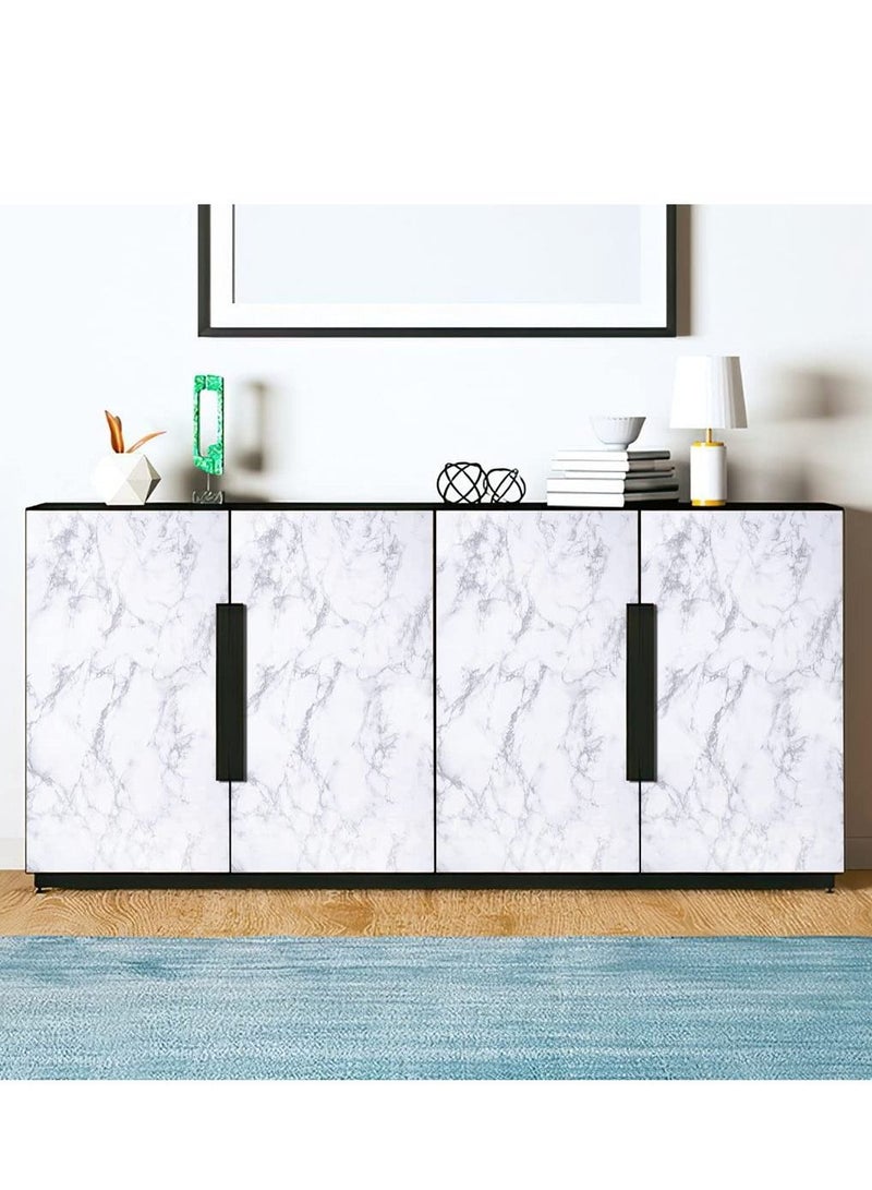 Marble Contact Paper Self Adhesive Wallpaper Waterproof Gloss PVC Vinyl Oil Proof Marble Vinyl Paper for Furniture Cover Surface Countertop Kitchen Shelf Liner (61x300cm) - Image 3