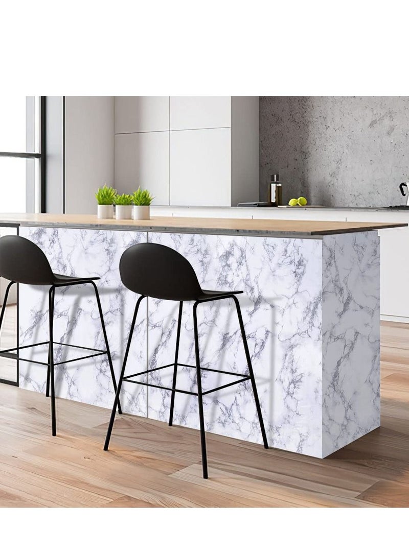 Marble Contact Paper Self Adhesive Wallpaper Waterproof Gloss PVC Vinyl Oil Proof Marble Vinyl Paper for Furniture Cover Surface Countertop Kitchen Shelf Liner (61x300cm) - Image 2