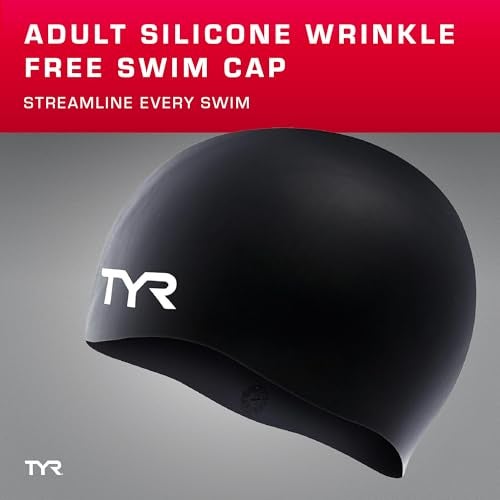 TYR Silicone Swim Cap for Men and Women WrinkleFree Durable Tear Resistant Low Drag Training Competition Cap Green - Image 3