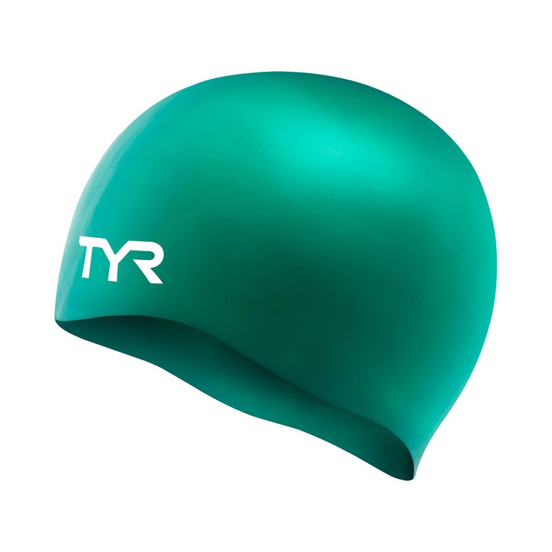 TYR Silicone Swim Cap for Men and Women WrinkleFree Durable Tear Resistant Low Drag Training Competition Cap Green - Image 2