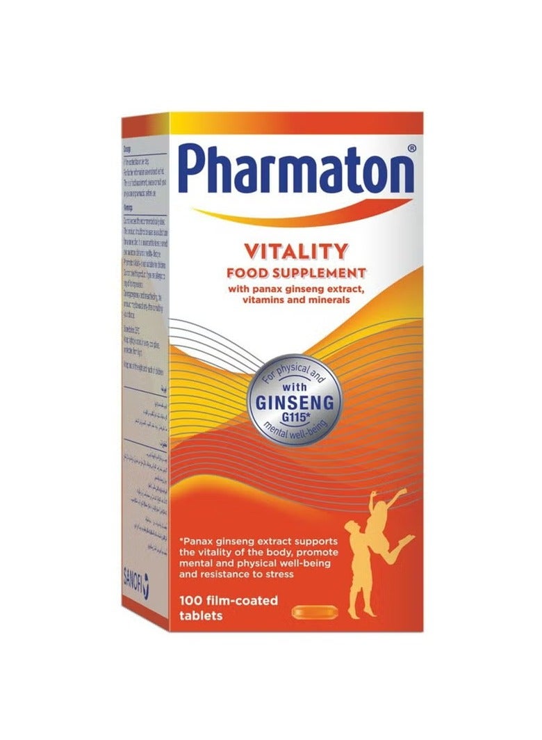 sanofi PHARMATON vitality food supplement 100's
