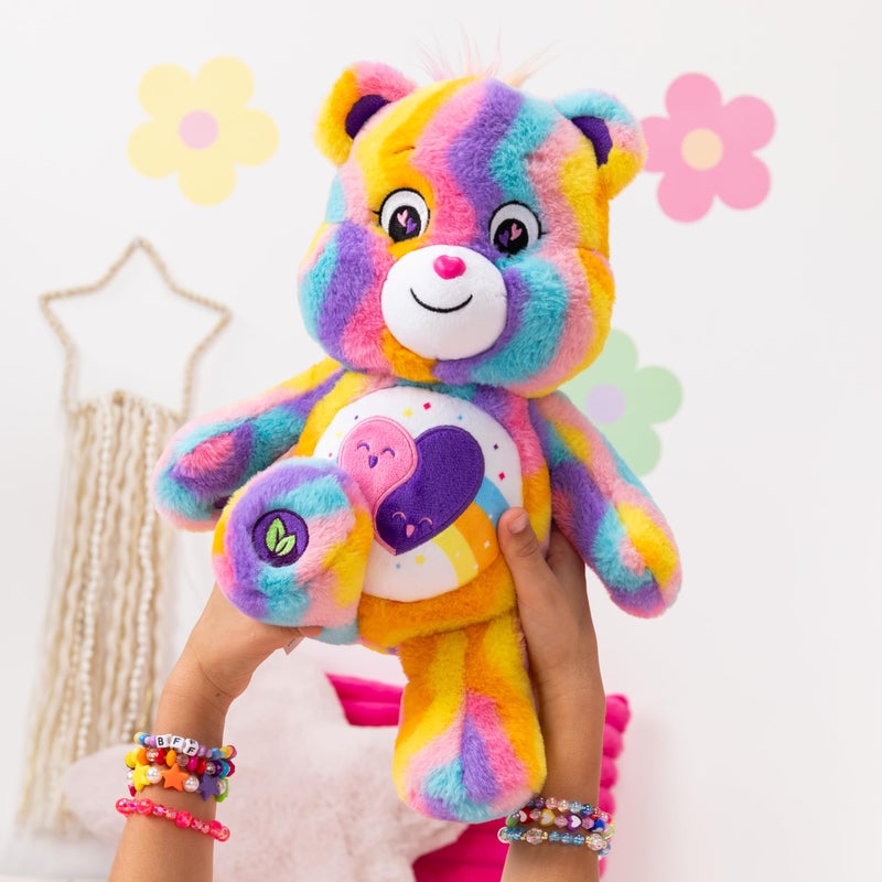 Basic Fun Care Bears 14" Friends Forever Bear Plushie - Tie-Dye Multicolored Made from Recycled Materials! Soft and Huggable! â€“ Good for Girls and Boys, Employees, Collectors, Ages 4+ - Image 4