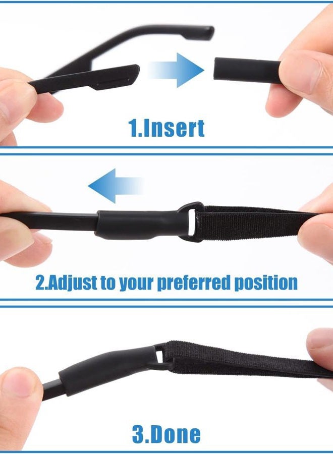 Enenfly Adjustable Glasses Straps - 3 Pcs No Tail Adjustable Eyewear Retainer Glasse Strap, Eyeglasses Straps, Sunglasses Straps - Image 4