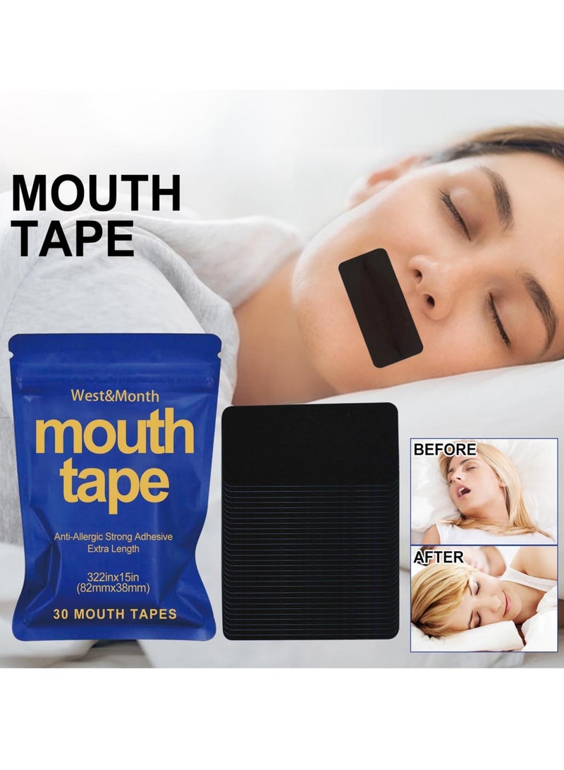Sleep Tape Strips 30 Pcs Mouth Tape for Restful Sleep Anti Snoring Solution for All Reusable Hypoallergenic Quality Strips Easy Removal - Image 2