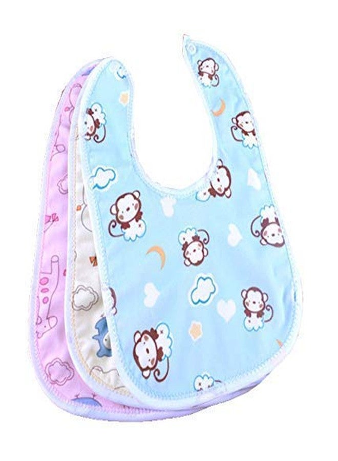 Chopchi Waterproof Spill Resistant Bibs, Baby Apron With Bib, Baby Bibs For 6 to 12 Months, Fastdry Bibs, Soft Cotton Bib (Set of 3) - Image 1