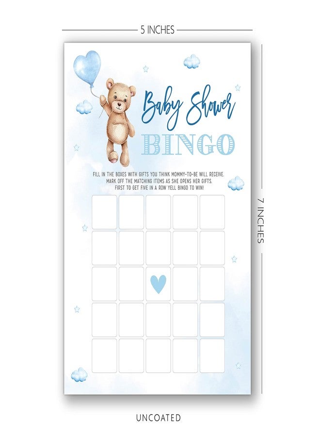 يور ماين إيفينت برينتس ألعاب حفل استقبال مولود ذكر من Your Main Event Prints، تتضمن: لعبة "Can Bearly Wait Blue Sky Bingo"، لعبة "Find The Guest"، لعبة "The Price is Right"، لعبة "Who Knows Mommy Best"، 25 لعبة من كل نوع. - Image 4