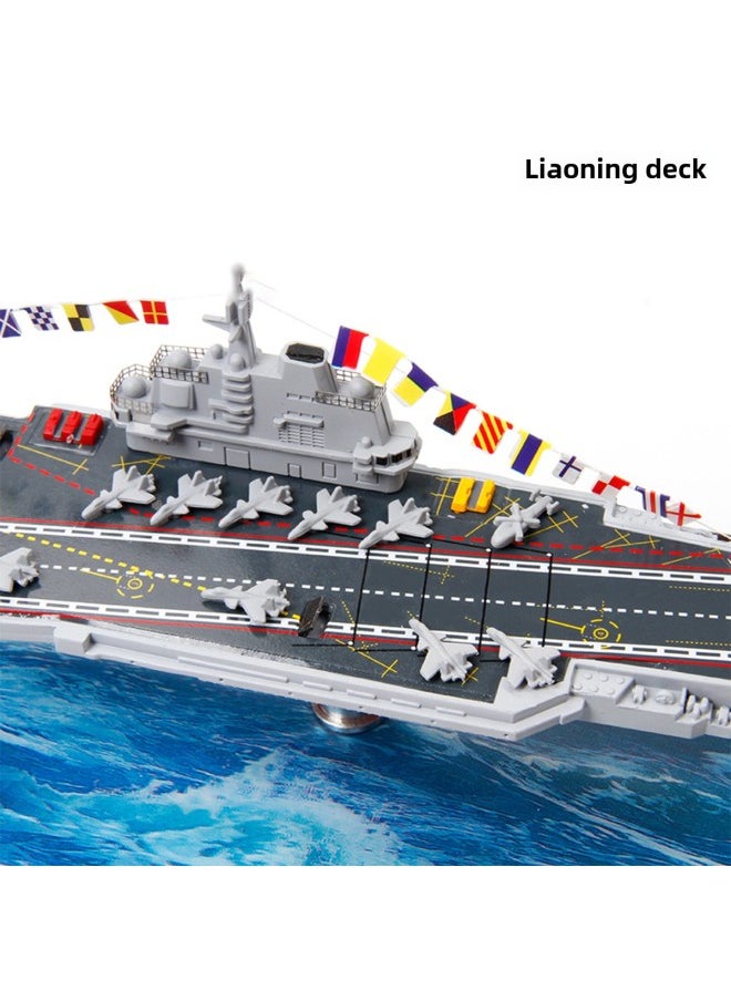 Generic - Terbo 1:1600 Liaoning Aircraft Carrier Model Domestic Aircraft Carrier Liaoning Ship Alloy Finished Decoration-Color:Shandong No. - Image 1