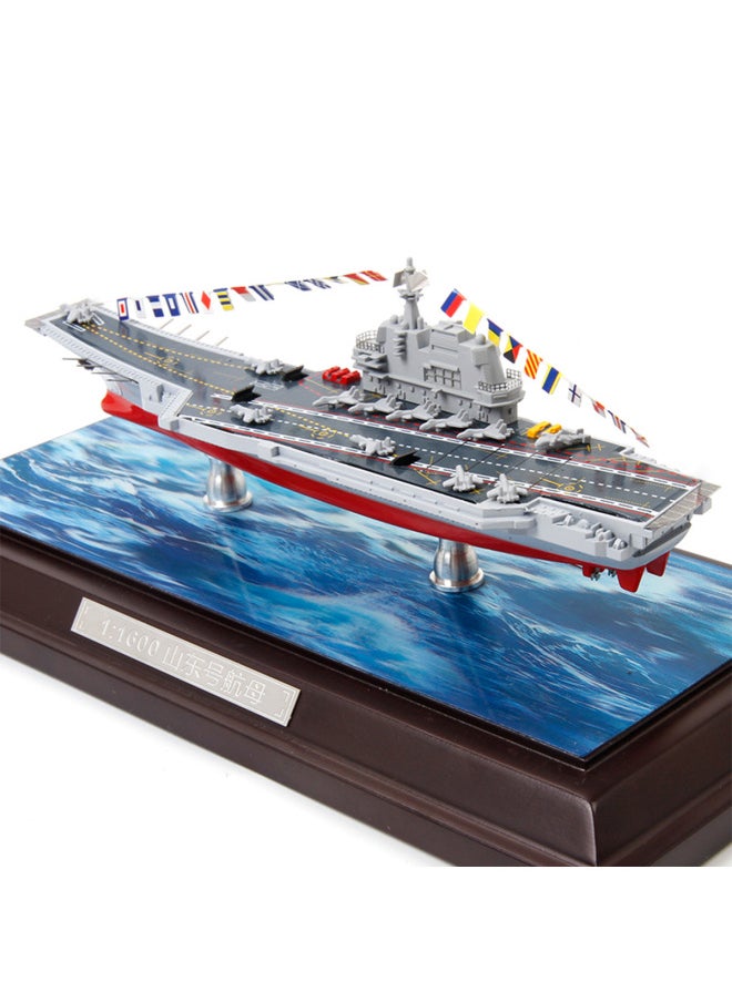 Generic - Terbo 1:1600 Liaoning Aircraft Carrier Model Domestic Aircraft Carrier Liaoning Ship Alloy Finished Decoration-Color:Shandong No. - Image 1