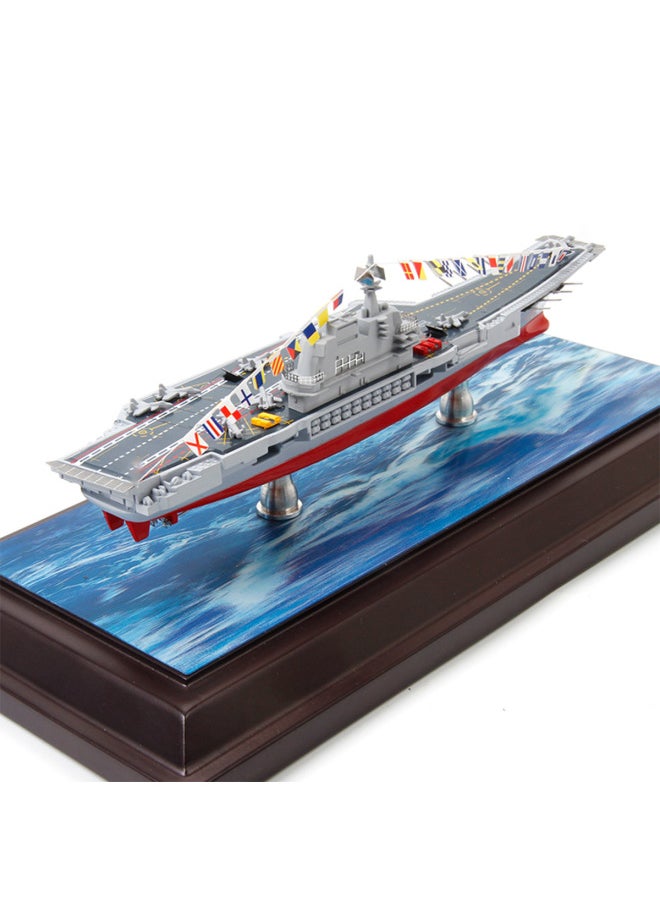 Generic - Terbo 1:1600 Liaoning Aircraft Carrier Model Domestic Aircraft Carrier Liaoning Ship Alloy Finished Decoration-Color:Shandong No. - Image 1