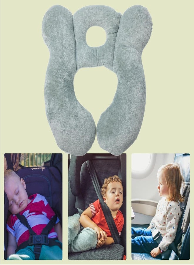 REFLYAWAY Baby Travel Pillow, Infant Kid's Cushion Soft and Skin Friendly for Car Seat, Pushchair and Stroller (Plush Grey) - Image 5