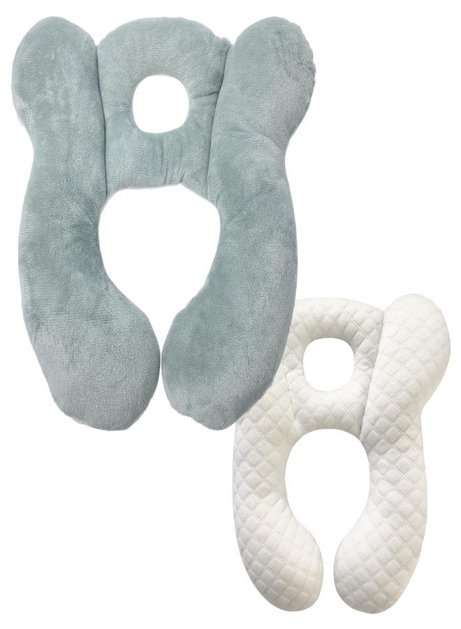 REFLYAWAY Baby Travel Pillow, Infant Kid's Cushion Soft and Skin Friendly for Car Seat, Pushchair and Stroller (Plush Grey) - Image 1