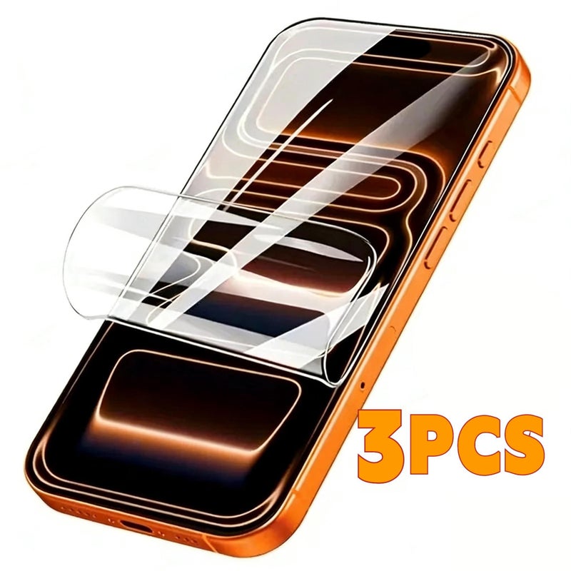 Hydrogel Screen Protector Premium 3 Pack For iPhone 15 Pro Max - Image 2