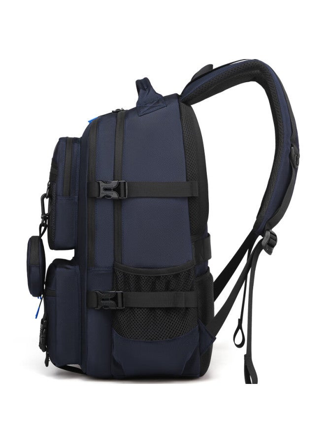 Edison High School Student Backpack, Large Capacity, Water-resistant, Suitable For Middle School And College Students, Travel Backpack, K2272-2 Sapphire Blue - Image 3