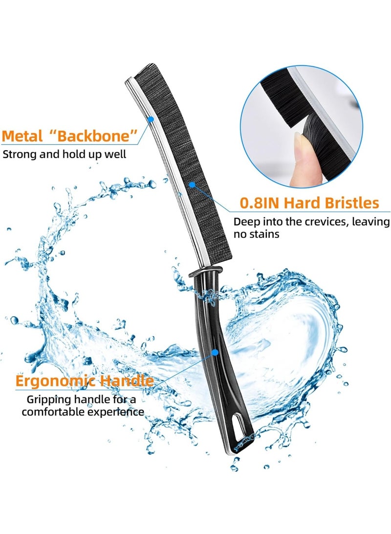 Hard-Bristled Detail Cleaning Brush Set – 4 Brushes for Tiles, Faucets, Grout Lines, Windows, and Car Interiors - Image 3