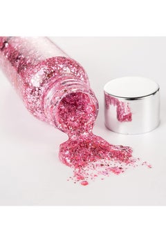 MEICOLY MEICOLY Pink Face Body Glitter,Sparkling Chunky Hair Glitter,Mermaid Face Glitter,Body Glitter for Women and Girls  - Image 2