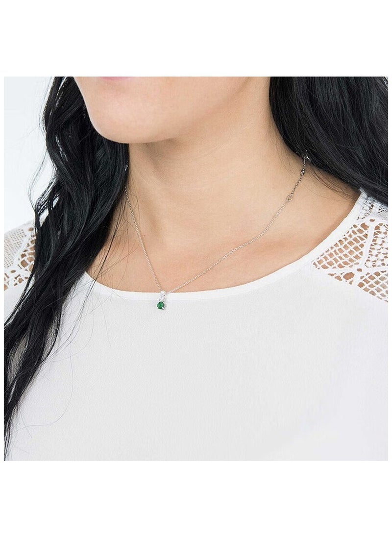 Generic - SWAROVSKl Double Diamond Pendant Necklace - Image 1