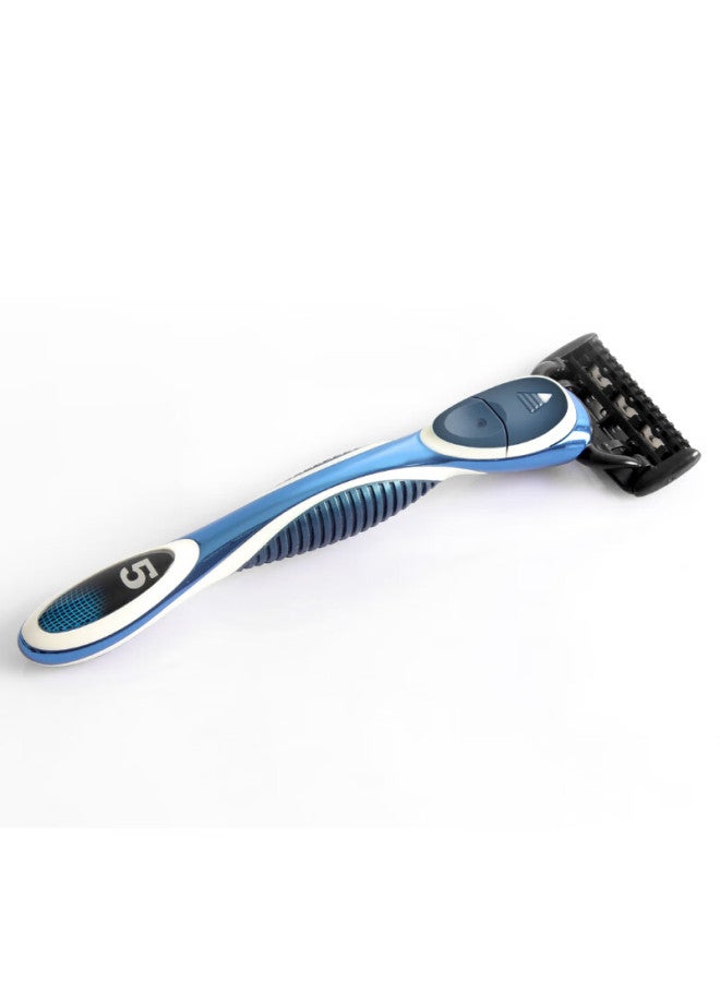 APACHE Apaqi American Imported 5-layer Blade Manual Razor, 1 Handle With 6 Blades And Storage Box - Image 2