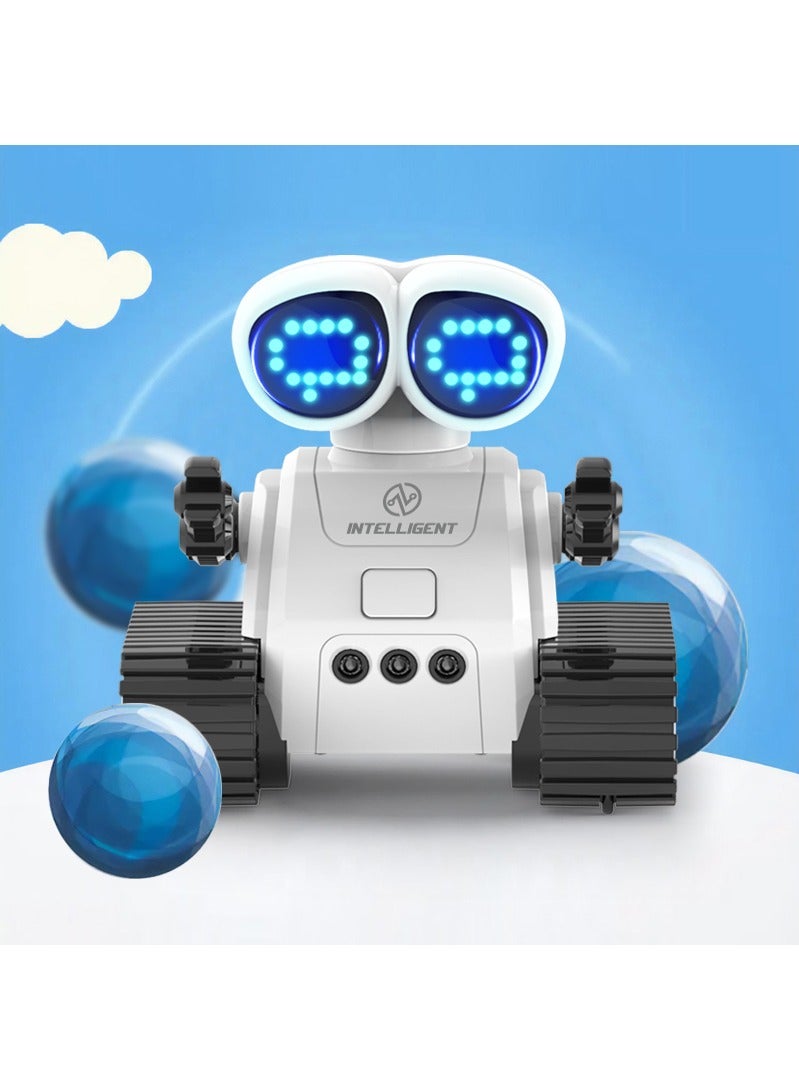 Robot Toy- Rechargeable RC Kids Robots Emo Robot with Lights Music Intercom and Programming Functions - Image 3