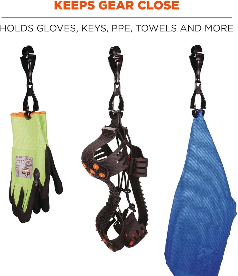 Ergodyne Squids 3400 Glove Clip Holder with Dual Clips - Black - Image 2