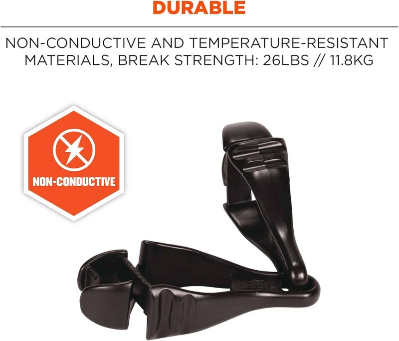 Ergodyne Squids 3400 Glove Clip Holder with Dual Clips - Black - Image 4