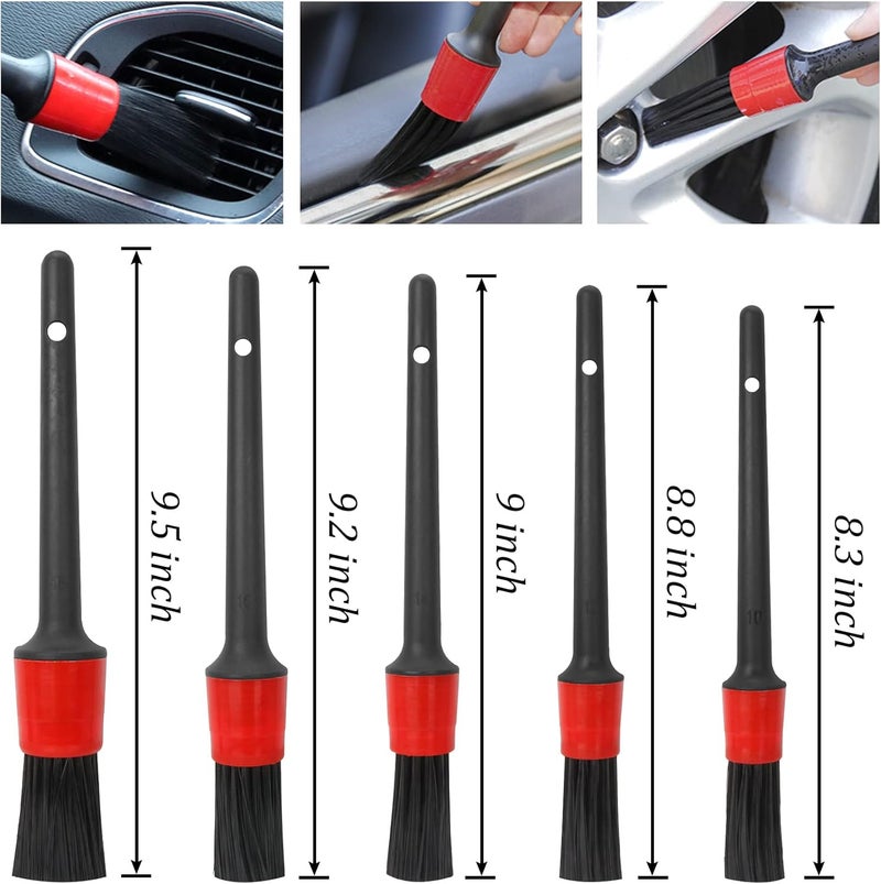 GOH DODD 13 Pieces Car Cleaning Kit - Auto Detailing Brush Set for Wheels, Interior, Exterior, Leather, Dashboard, Air Vents, Emblems - Image 2