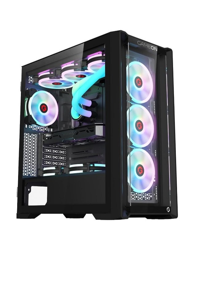 GameOn BUDGET GAMING/WORKSTATION LIQUID COOLED TOWER PC: CORE I7 9700F Processor | RTX 3050 8GB GRAPHICS | 16GB RAM | 1TB NVME/SATA SSD | Windows 10  - Image 1