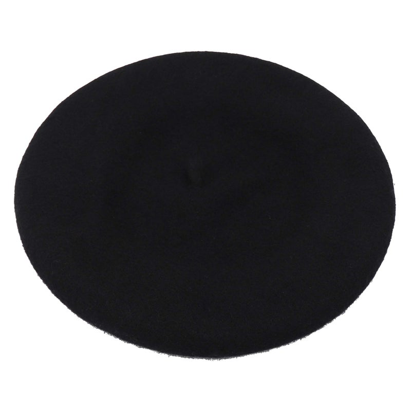 Umeepar Wool French Beret Hat for Women, Black - Image 3