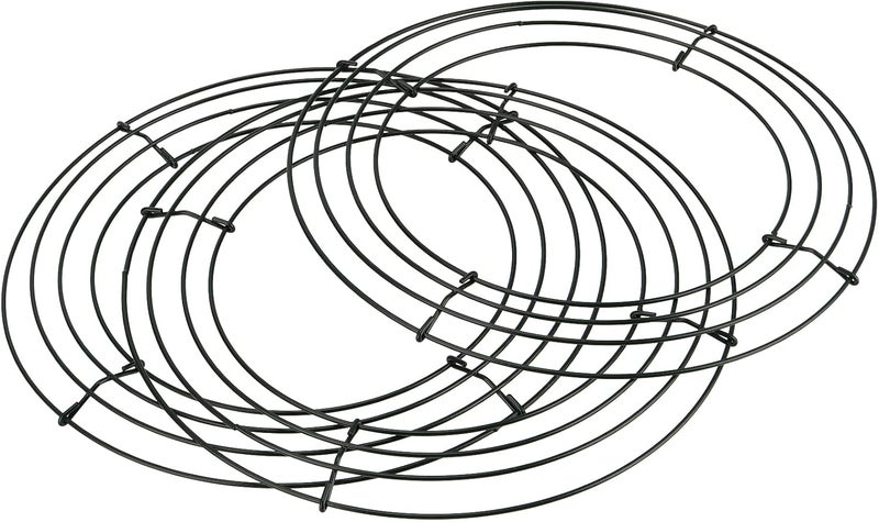 JAPCHET JAPCHET 20 Pack 10 Inch Round Wire Wreath Frames Metal Floral Wreath Frame Metal Wreath Rings for Christmas New Year Party Home Decor DIY Crafts Supplies Dark Green  - Image 5