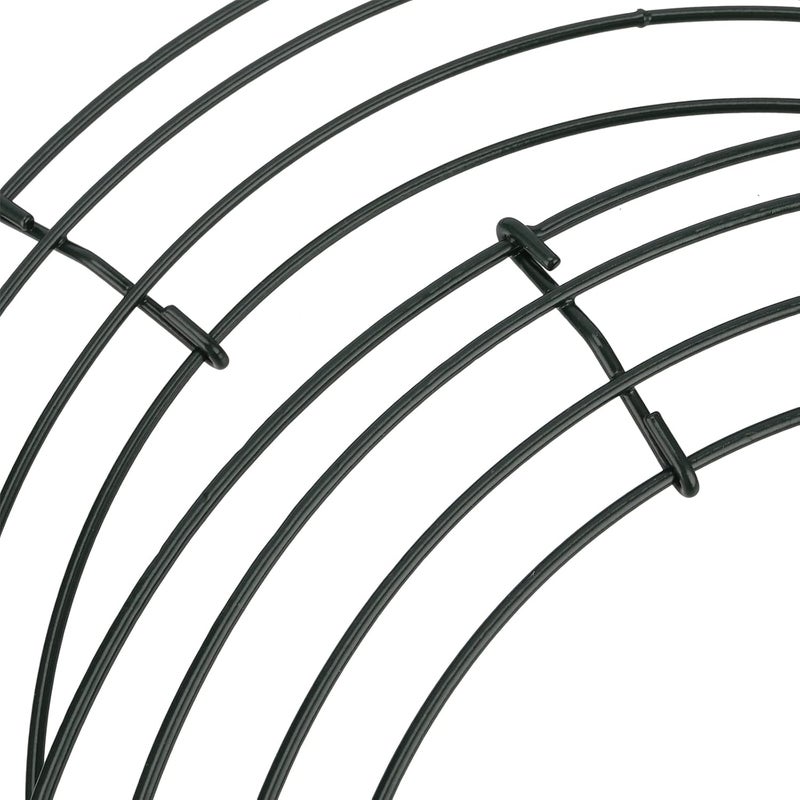 JAPCHET JAPCHET 20 Pack 10 Inch Round Wire Wreath Frames Metal Floral Wreath Frame Metal Wreath Rings for Christmas New Year Party Home Decor DIY Crafts Supplies Dark Green  - Image 3