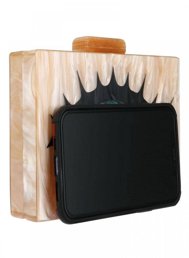 Gets Acrylic Clutch Purses for Women Eyes Evening Bag Glitter Box Clutch Purse Handbags Crossbody Bag (X White) - Image 3