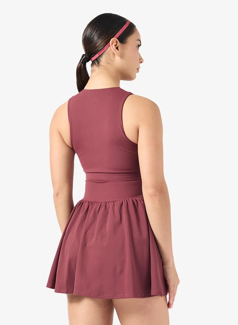 FRWD Body Contour Tennis Dress with Pleats