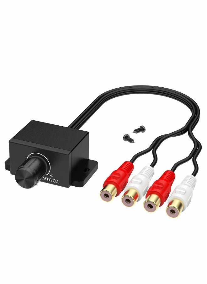 Generic bass knob Universal Car RCA Remote Amplifier Level Controller RCA Bass Knob Sub Amp Volume Control Cable  - Image 1