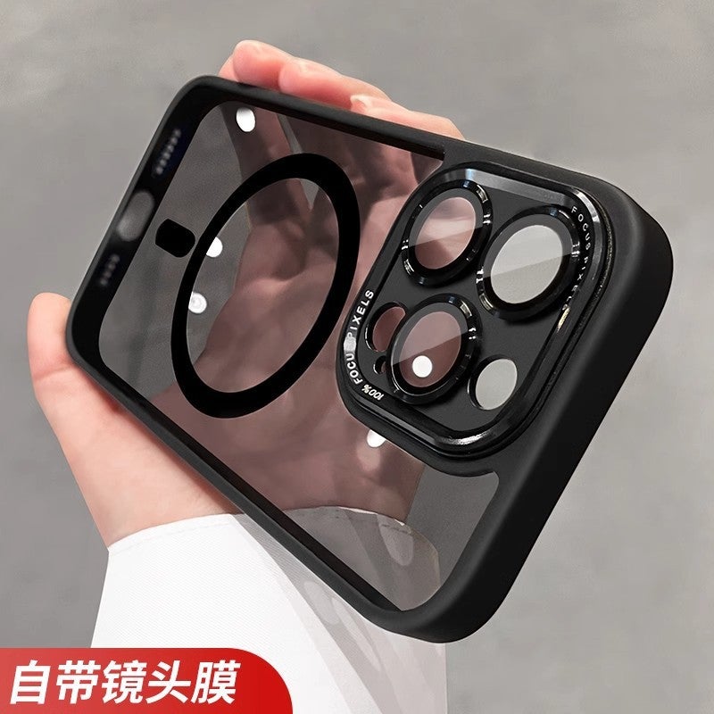 Suitable for Apple 16ProMax Magnetic Recharging Mobile Phone Case Full Coverage Drop-resistant iPhone15 with Lens Film 14 Protective Case - Image 2