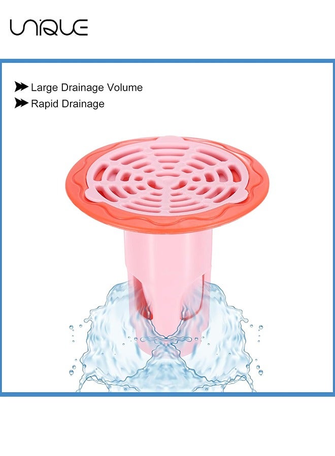 يونيك استنزاف الأرضية الأساسية - 4 قطع دش الطابق استنزاف مانع التدفق العكسي - صمام المجاري المضادة للرائحة الأساسية إدراج استنزاف التوصيل الماسك الشعر لشرفة المطبخ والحمام - Image 4