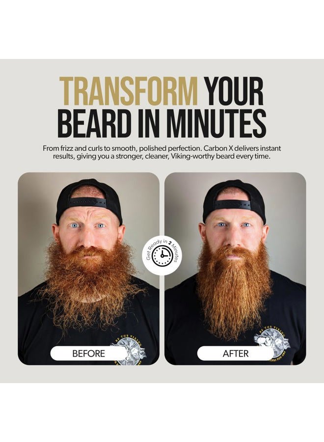 The Beard Struggle كربون إكس - فرشاة لحية مدفأة + مفرش لحية للرجال - فرشاة لحية بدون سلك ومشط فرد - قابلة للشحن، 3 إعدادات حرارة، غلاف واقي من الألياف الدقيقة متضمن - Image 4